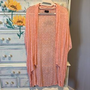 Symbology Peach Floral Kimono Cardigan